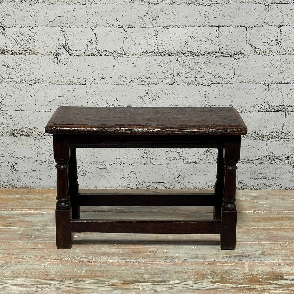 Antique English Oak Joint Stool