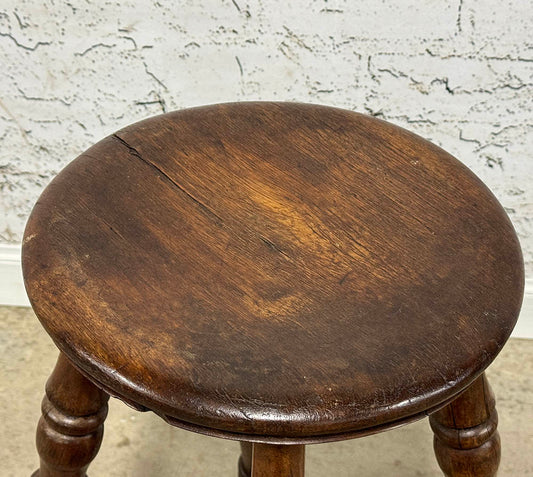 Antique English Oak Stool