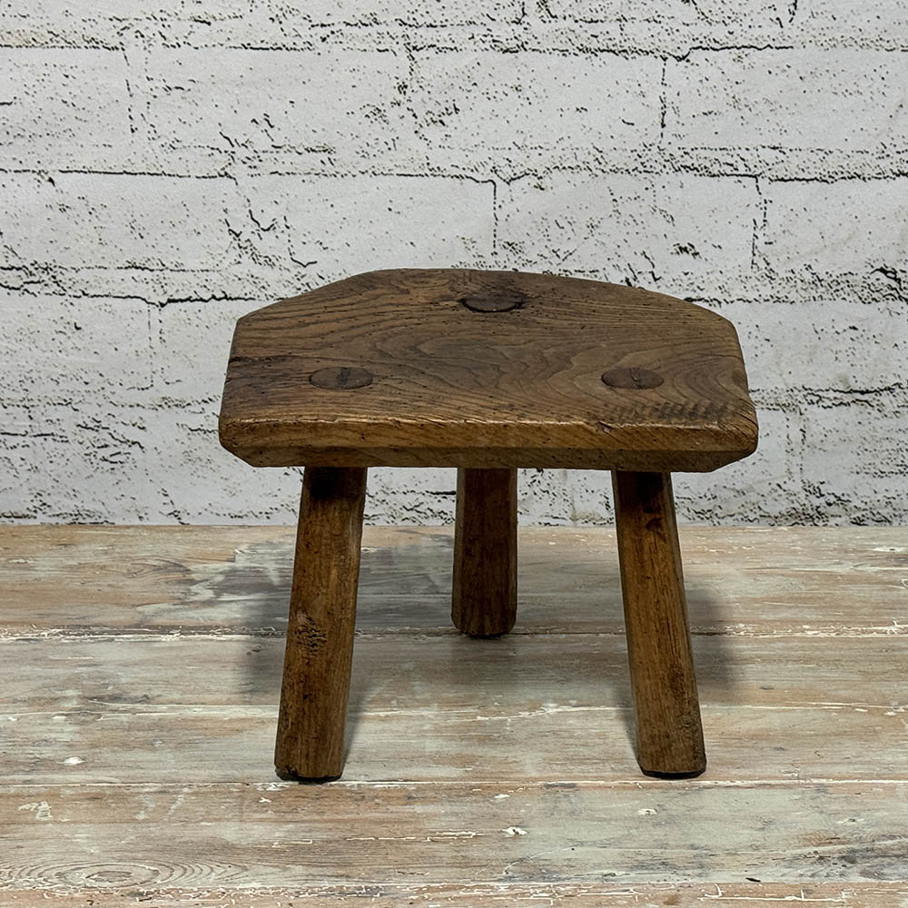 Antique English Half Round Stool