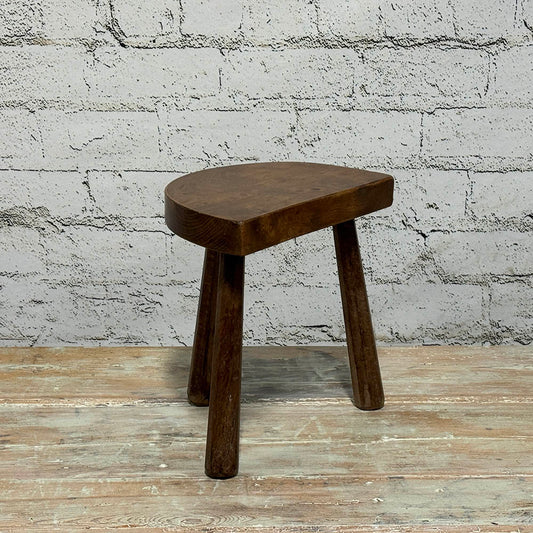 Antique English Half Round Stool