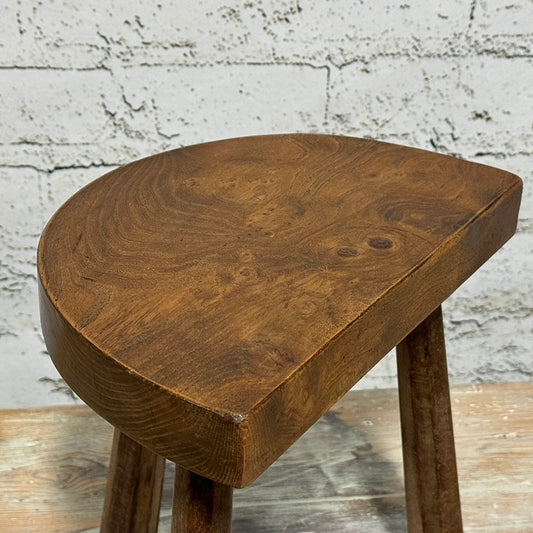 Antique English Half Round Stool