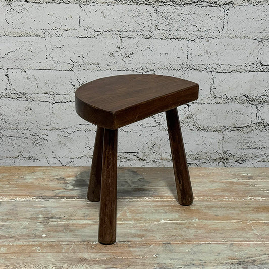 Antique English Half Round Stool