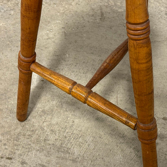Antique English Rare Double Stretcher Stool