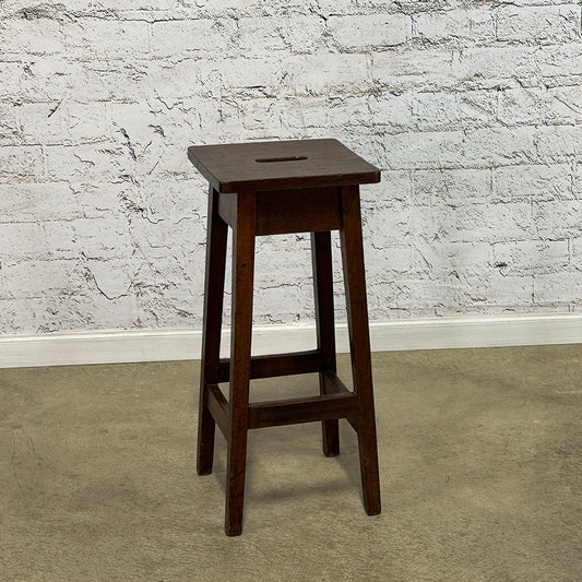 Oak Stool with Slot Handle