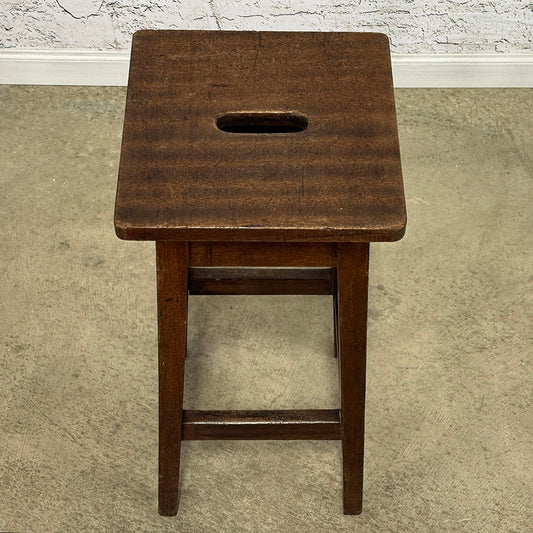 Oak Stool with Slot Handle