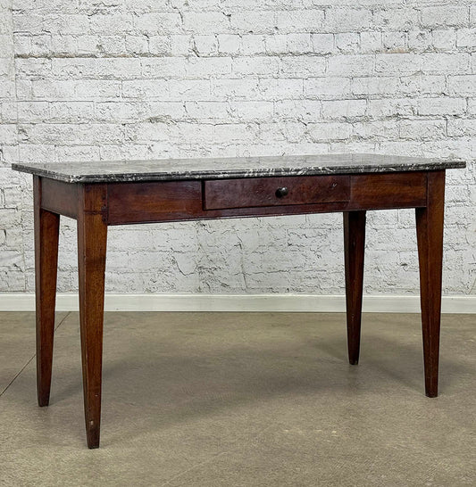 Stone Top French Table with Drawer