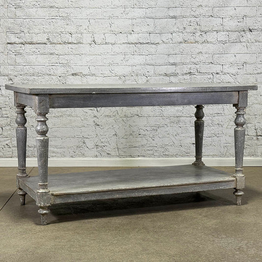 Antique English Painted Drapers Table c.1860