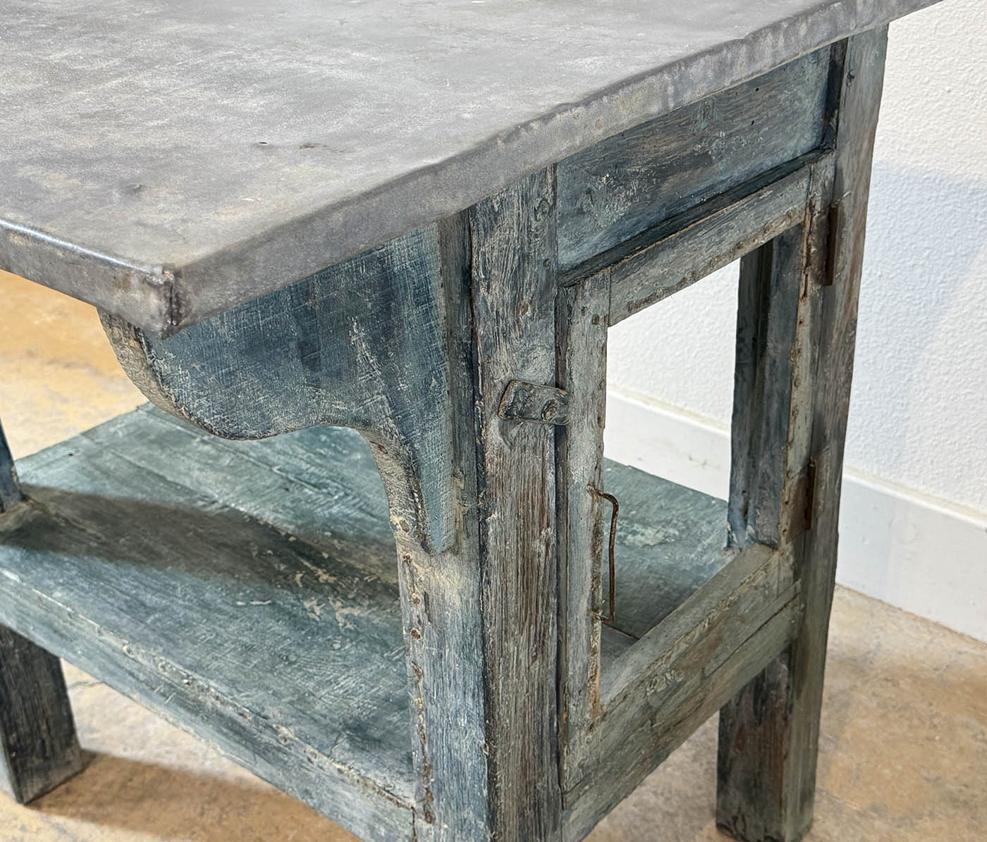 French Zinc Top Florist Table
