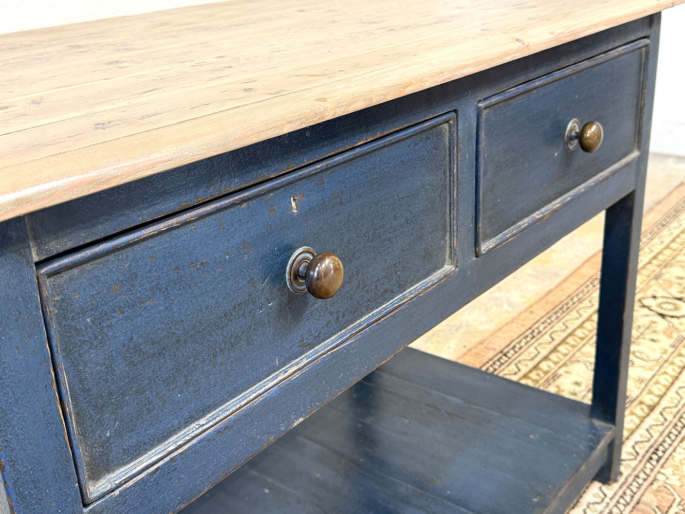 Small Two Drawer Blue Server