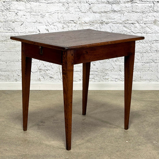 French Oak End Table with one Drawer c.1870