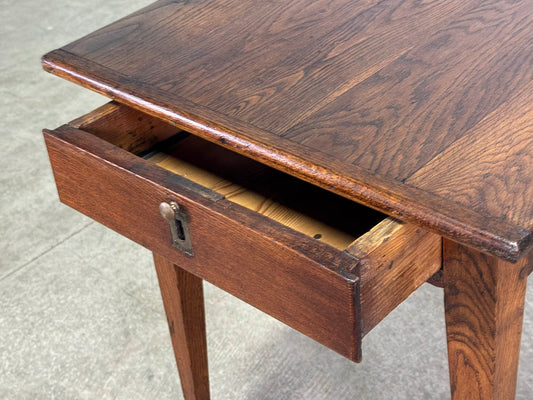 French Oak End Table with one Drawer c.1870