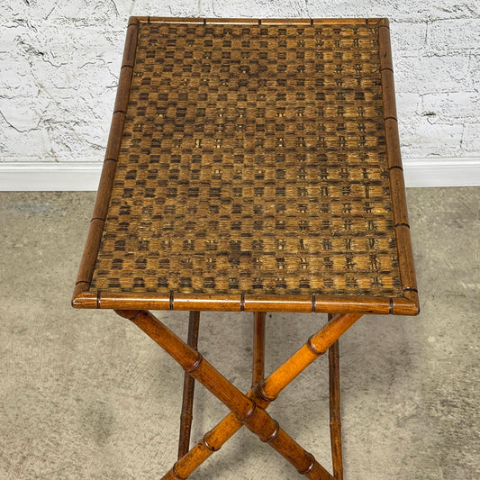 Antique Faux Bamboo Folding Table