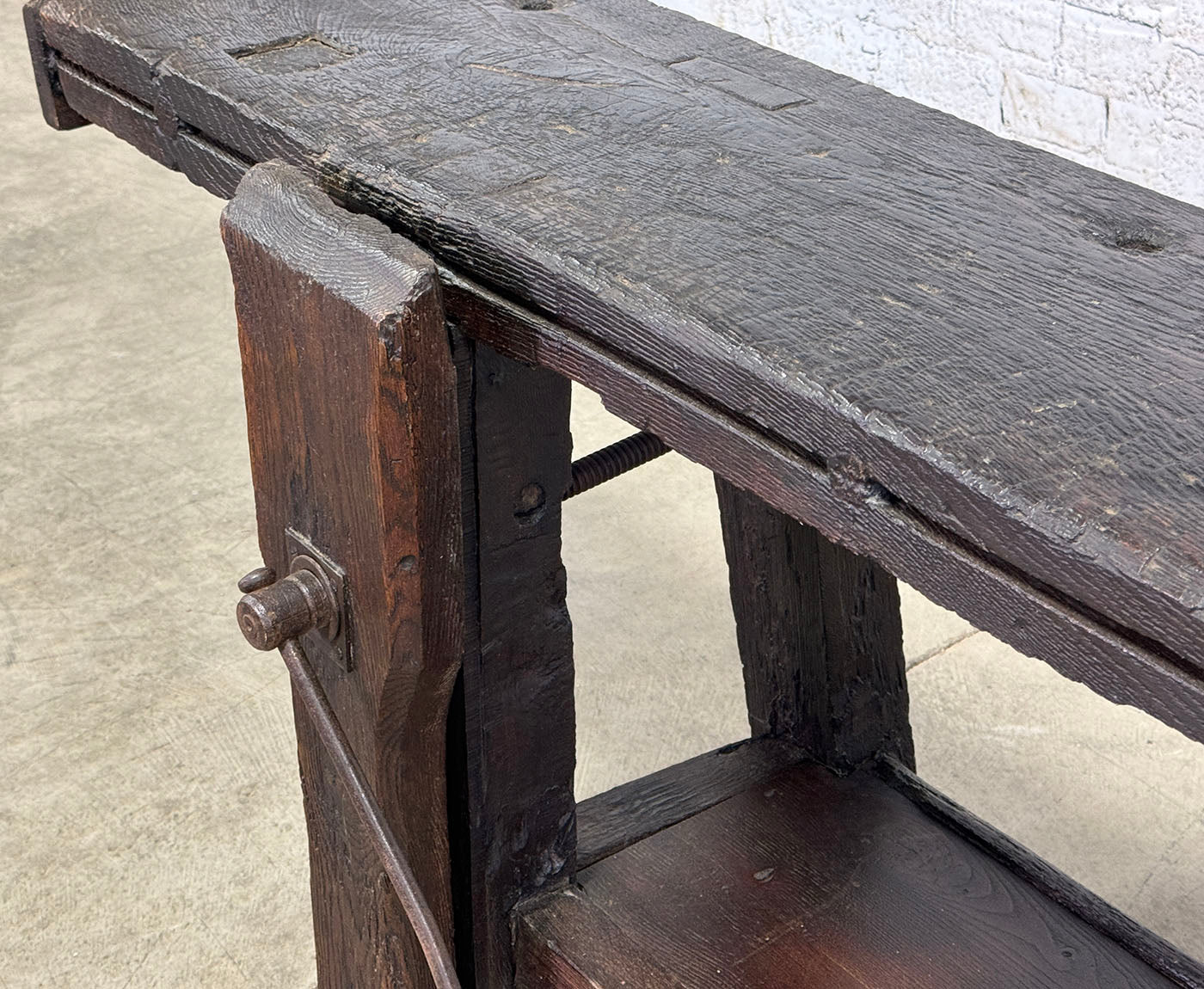 Antique French Oak Workbench c.1880