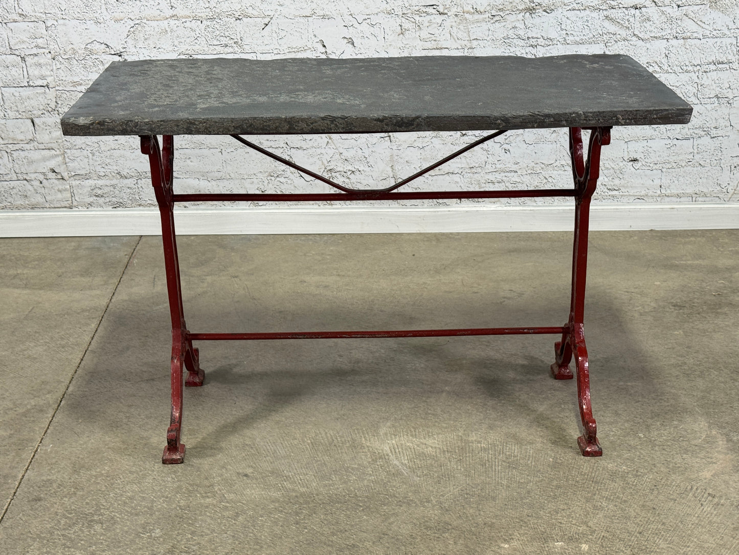 French Slate Top Iron Base Café Table