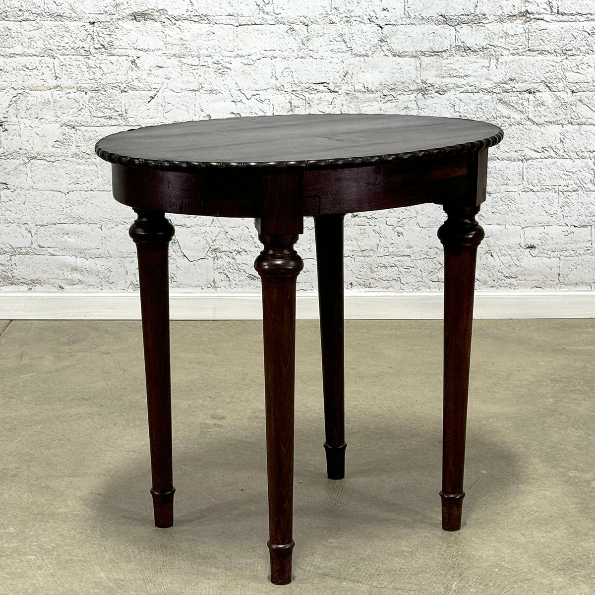 Antique French Oak Pie Crust Occasional Table c.1880