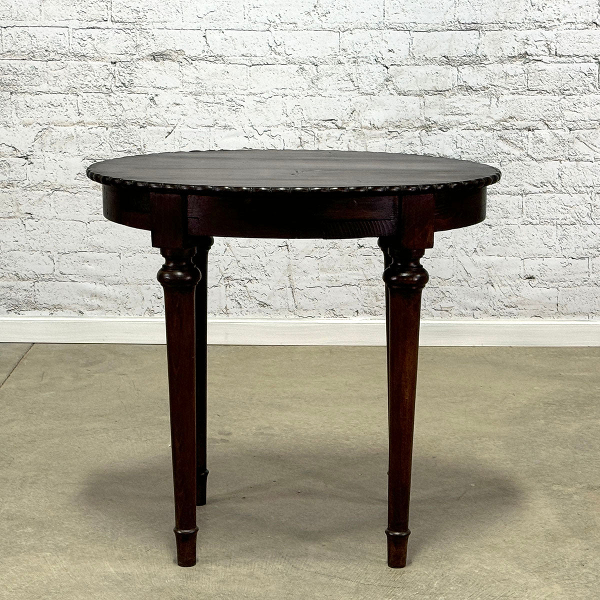Antique French Oak Pie Crust Occasional Table c.1880