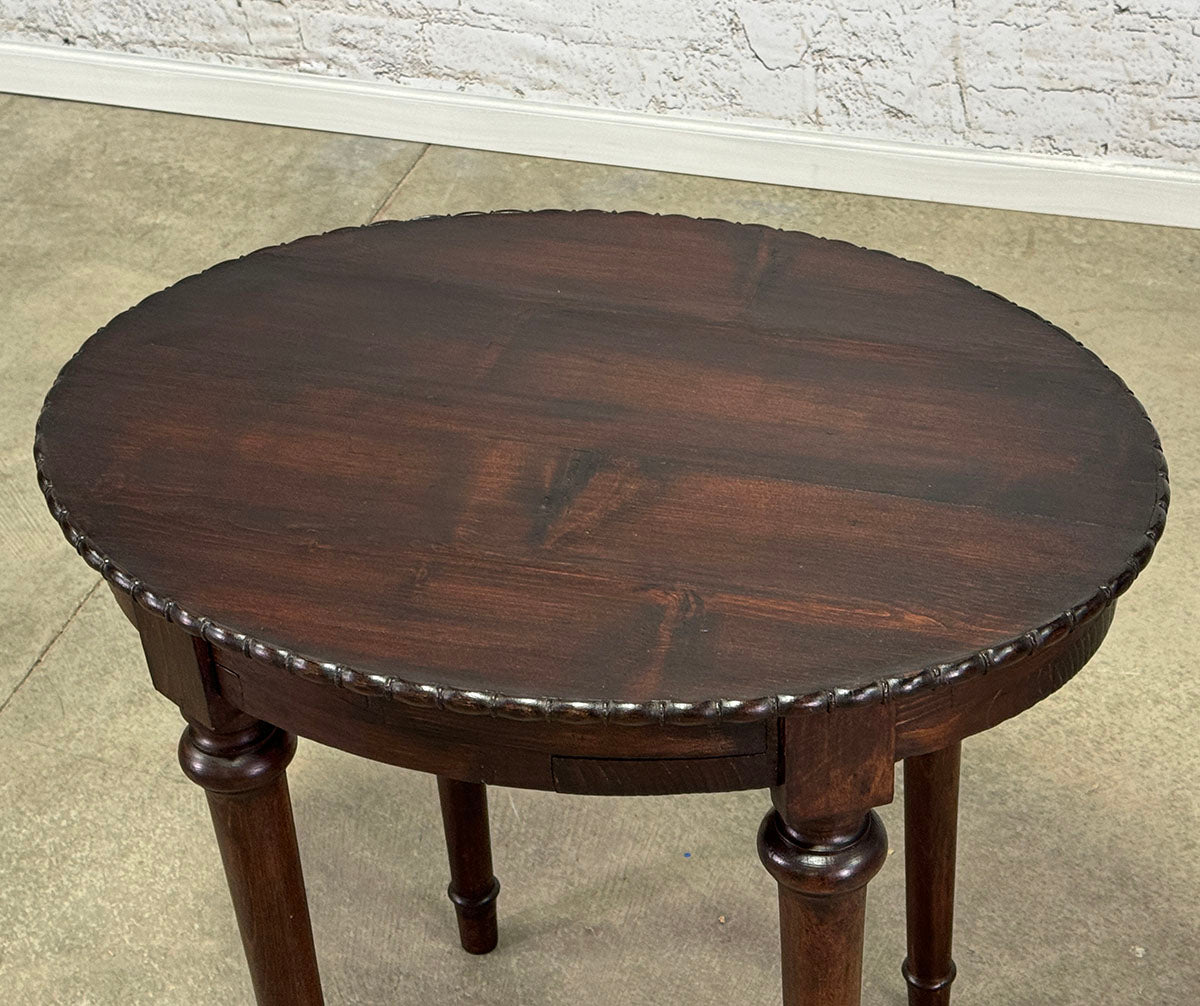 Antique French Oak Pie Crust Occasional Table c.1880