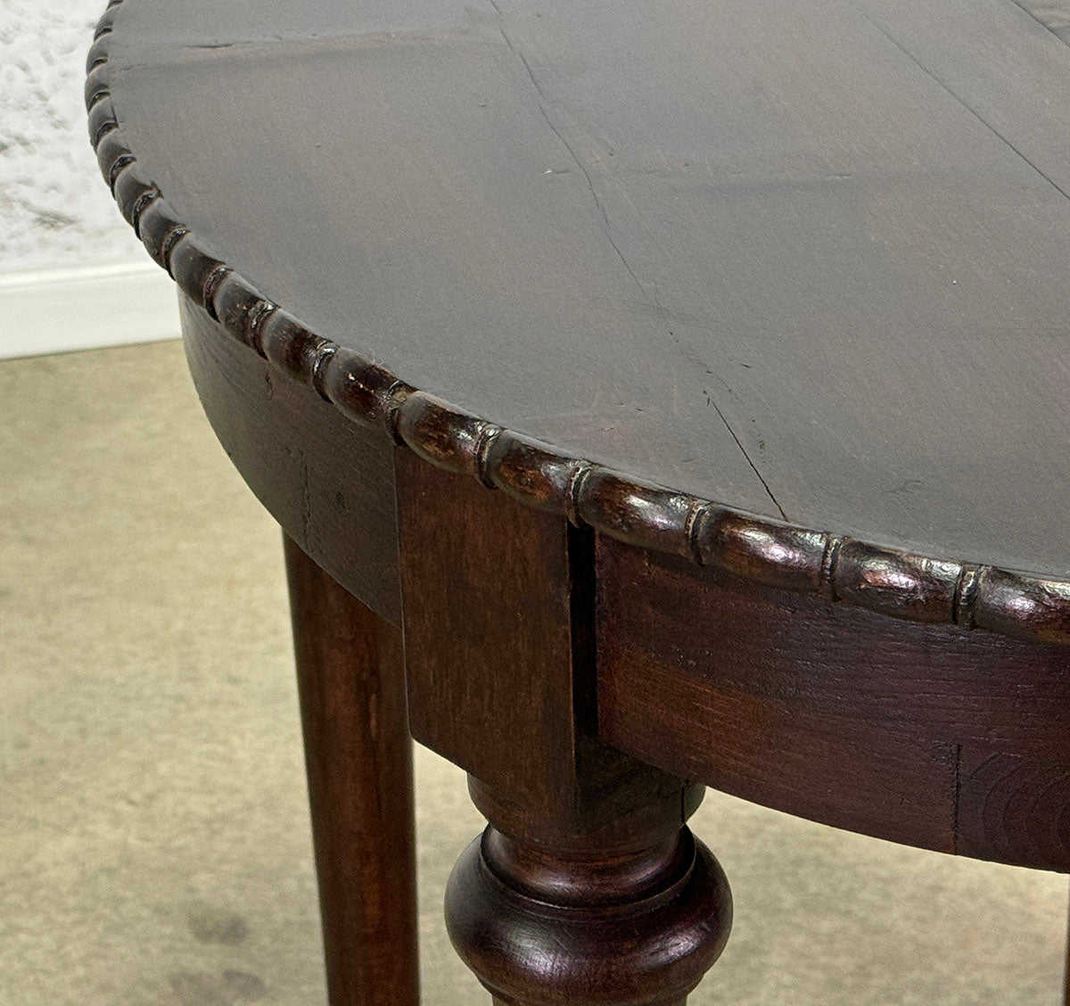 Antique French Oak Pie Crust Occasional Table c.1880