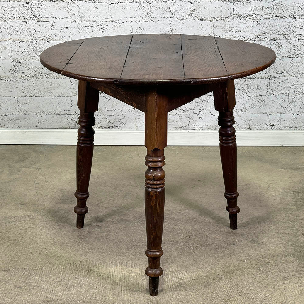 Antique Cricket Table with Turned Legs c.1880