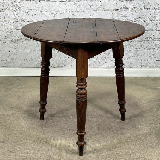 Antique Cricket Table with Turned Legs c.1880