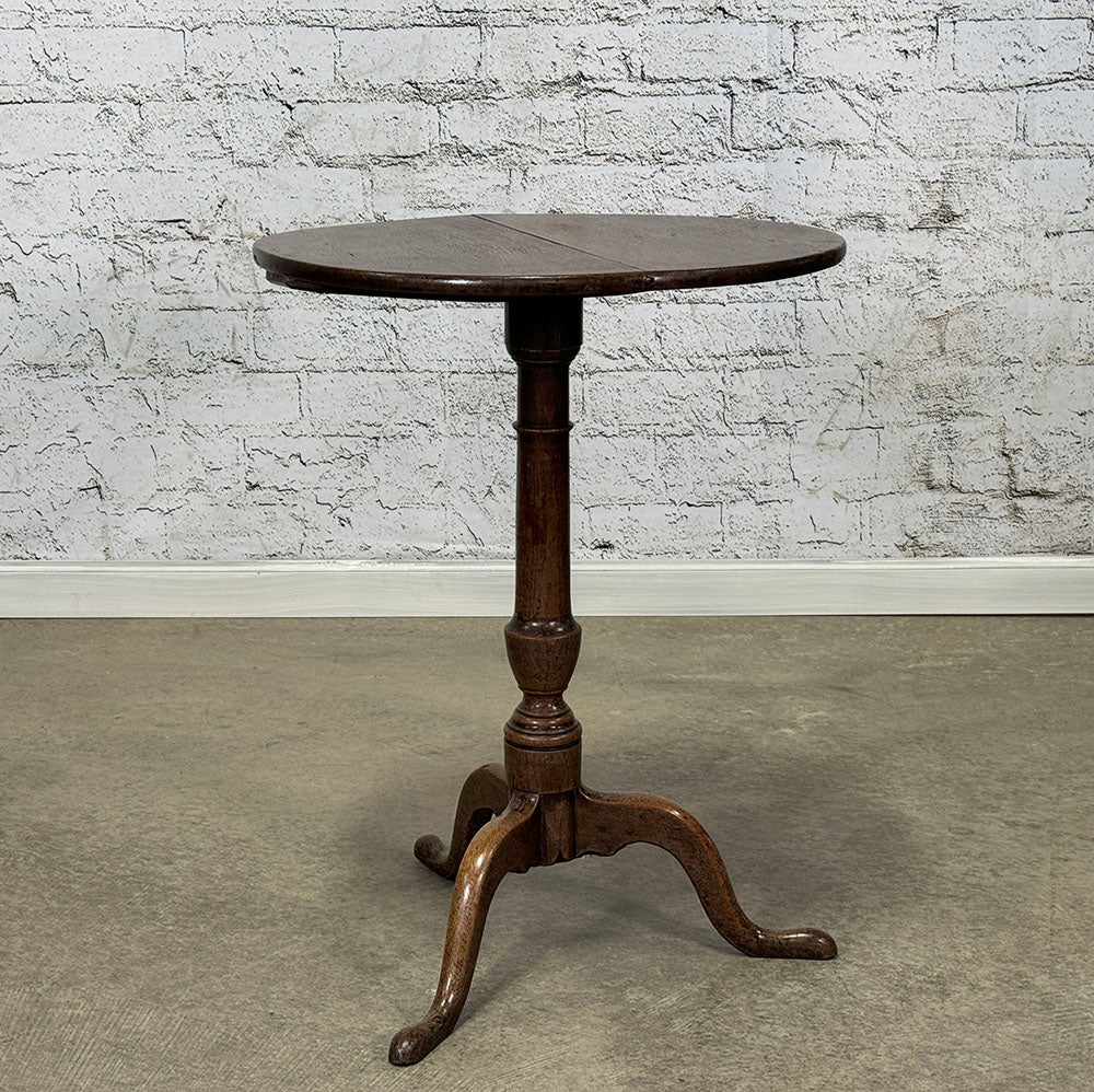 Antique Oak Pedestal Side Table c.1850