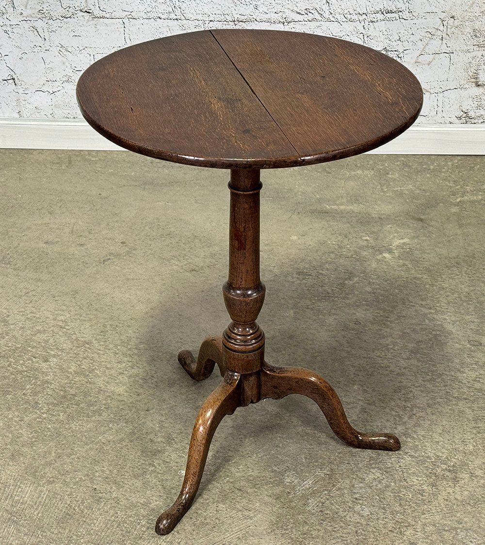 Antique Oak Pedestal Side Table c.1850