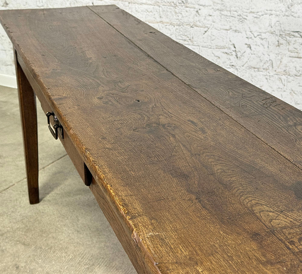 Antique French Oak Server with Drawer c.1860