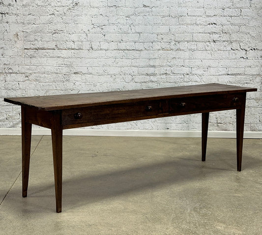 Antique French Poplar Two Drawer Server c.1850