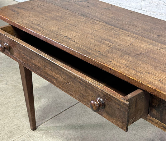 Antique French Poplar Two Drawer Server c.1850