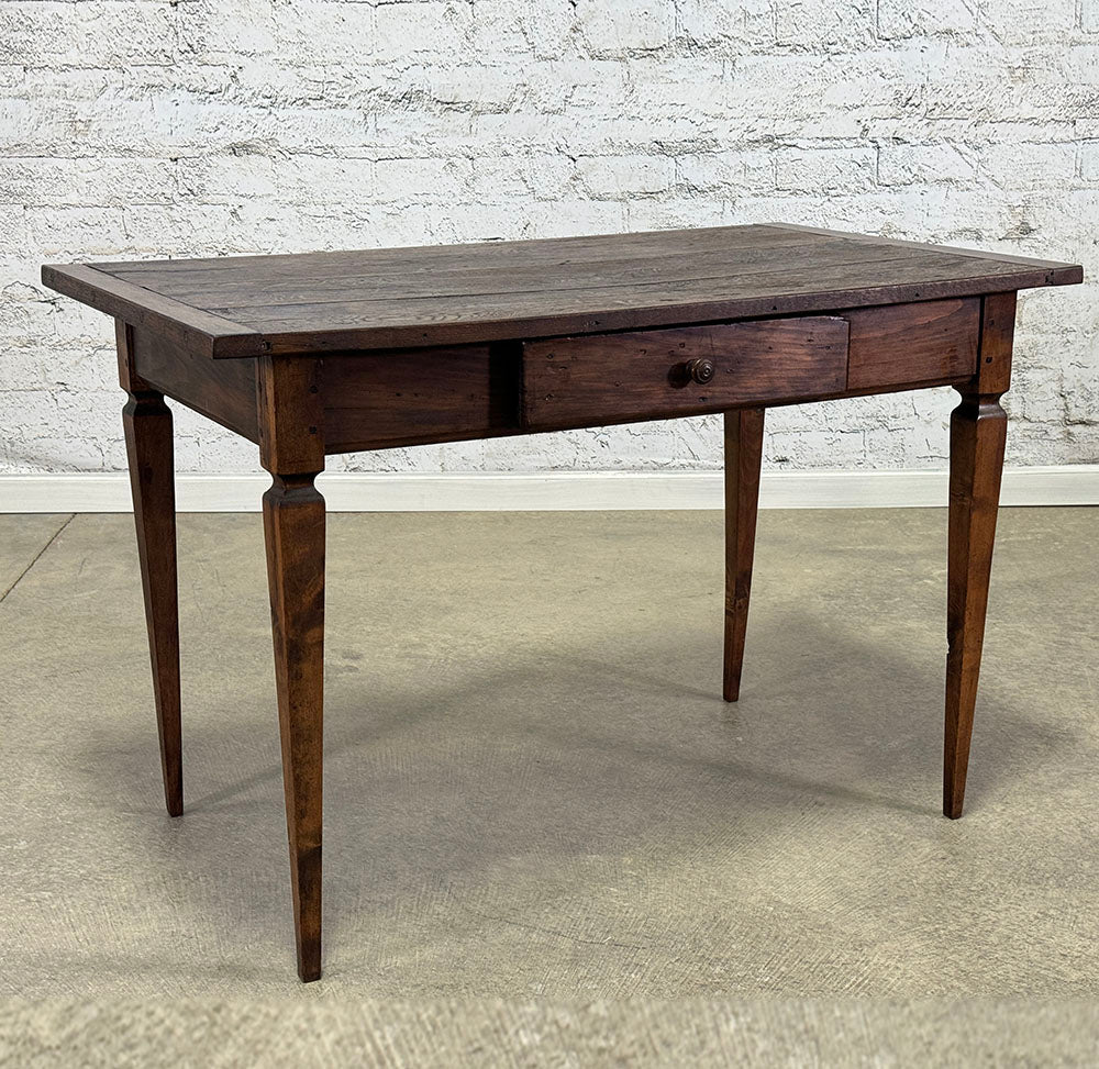 Antique French Oak Side Table with Drawer c.1850