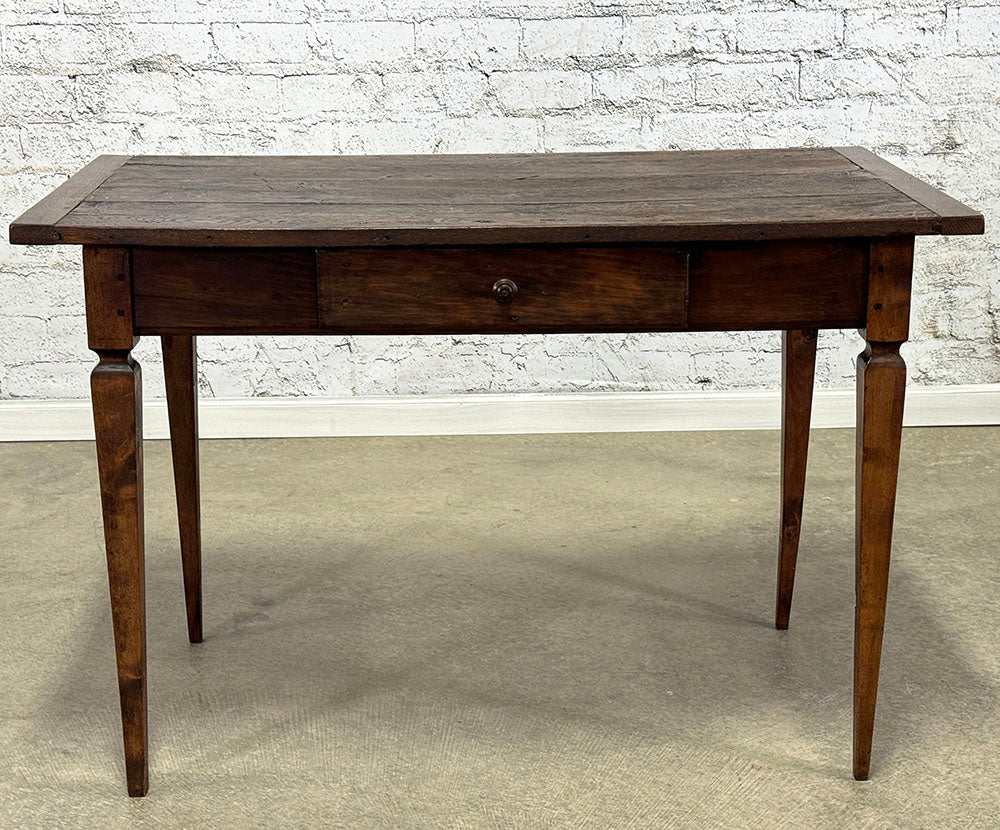 Antique French Oak Side Table with Drawer c.1850
