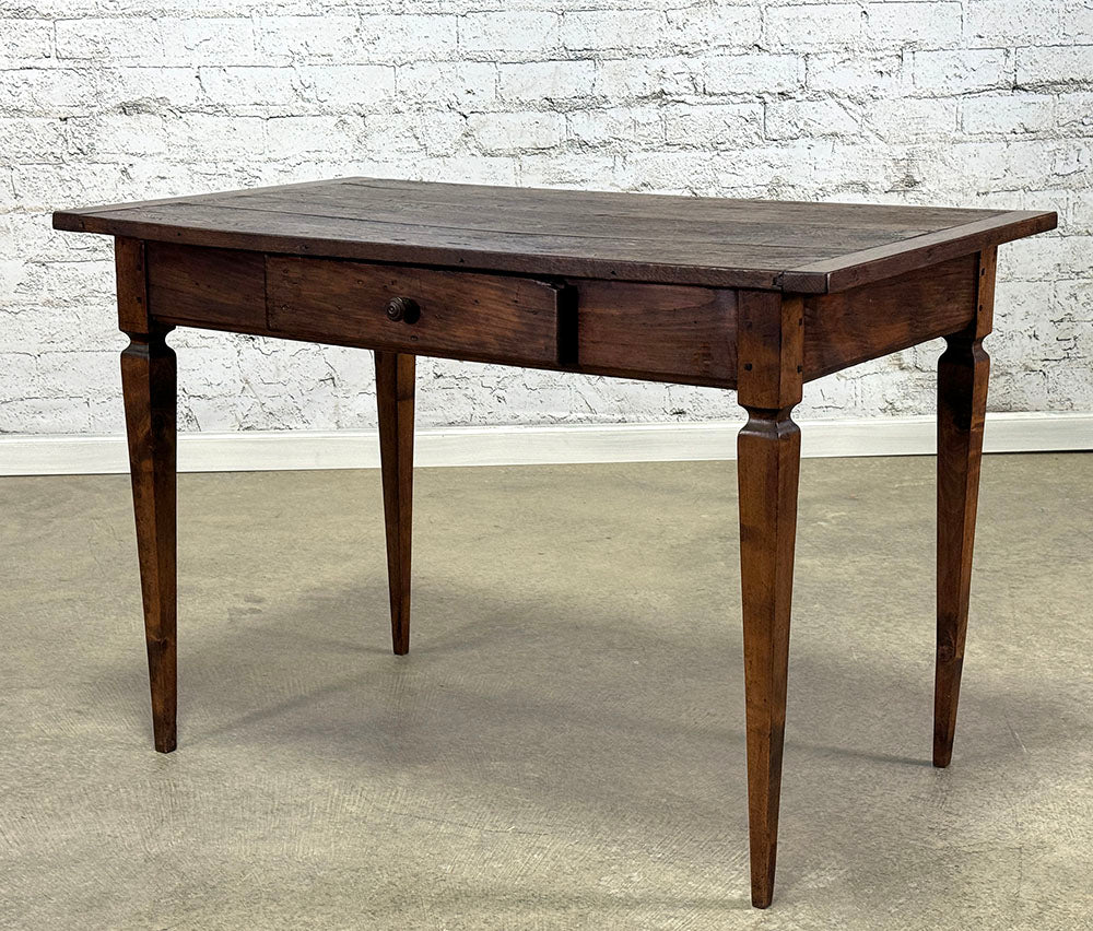 Antique French Oak Side Table with Drawer c.1850
