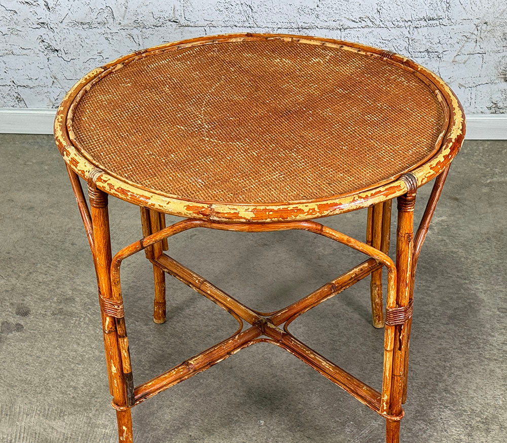Antique Bamboo Round Table c.1880