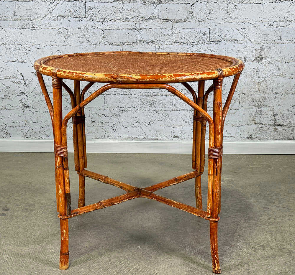 Antique Bamboo Round Table c.1880