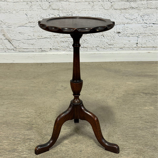 Antique English Small Pedestal Table