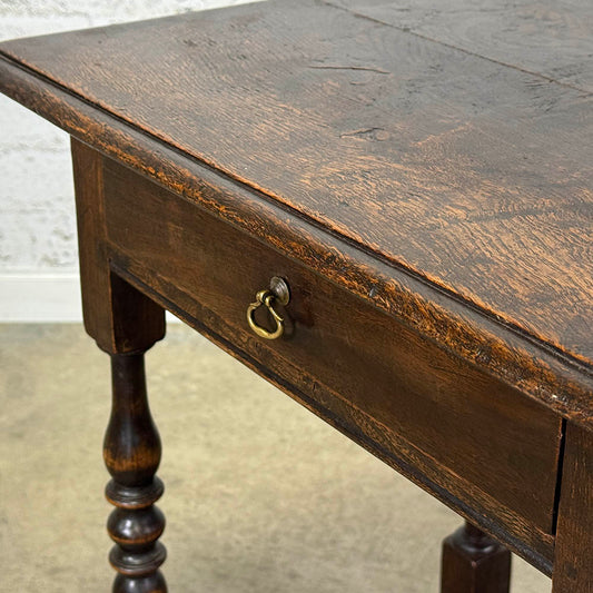 Antique English Oak Side Table c.1900