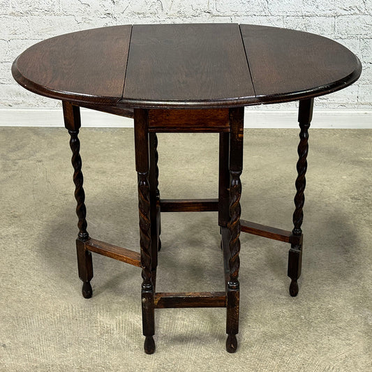 Antique Barley Twist Drop-leaf Table