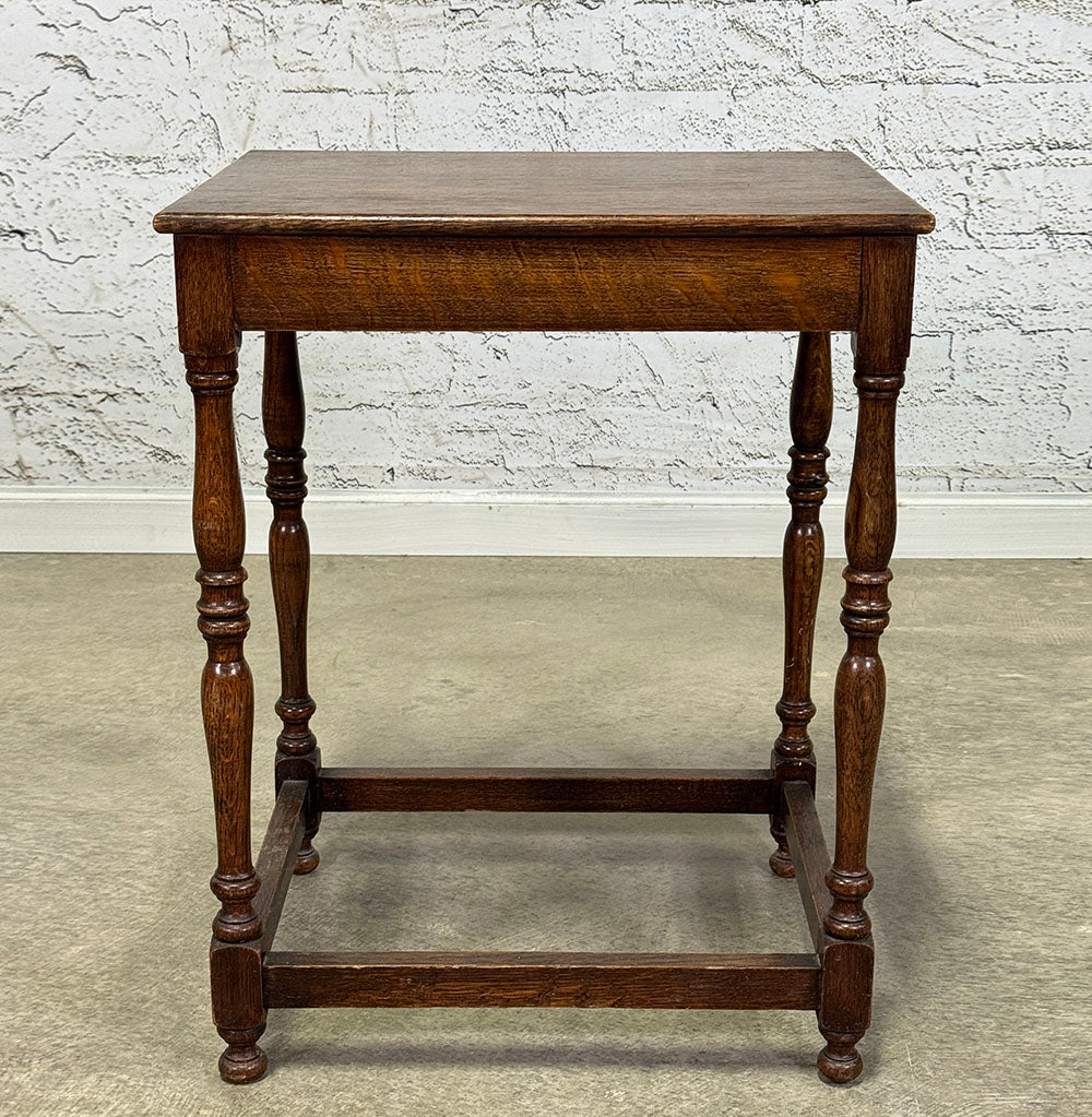 Antique Turned Leg End Table