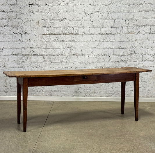 Antique French Blonde Oak Server c.1860