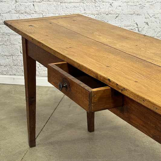 Antique French Blonde Oak Server c.1860