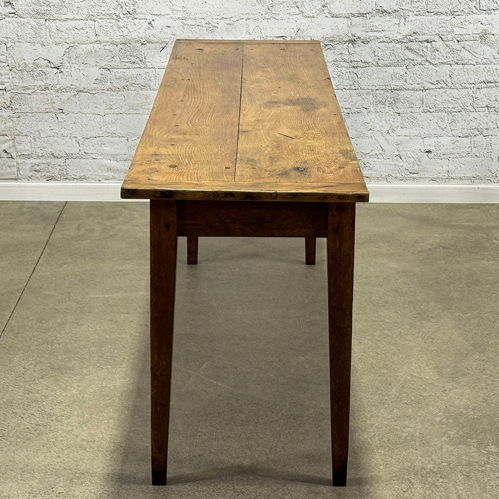 Antique French Blonde Oak Server c.1860