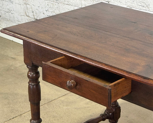 Oak Writing Table with Drawer from Burgundy