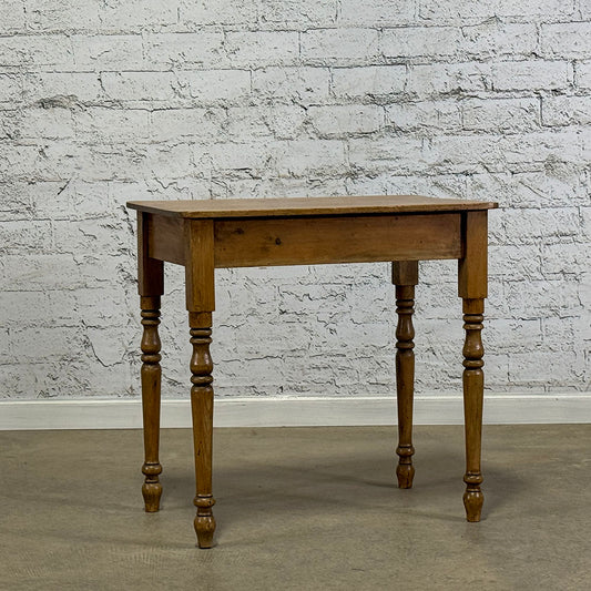 Pine Side Table with Turned Legs