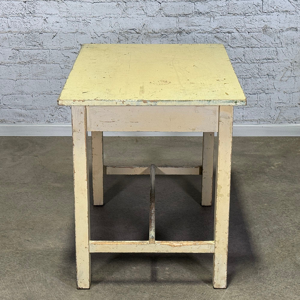 European Rustic Table with Drawer