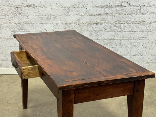 Antique Pine and Oak Server with Drawer