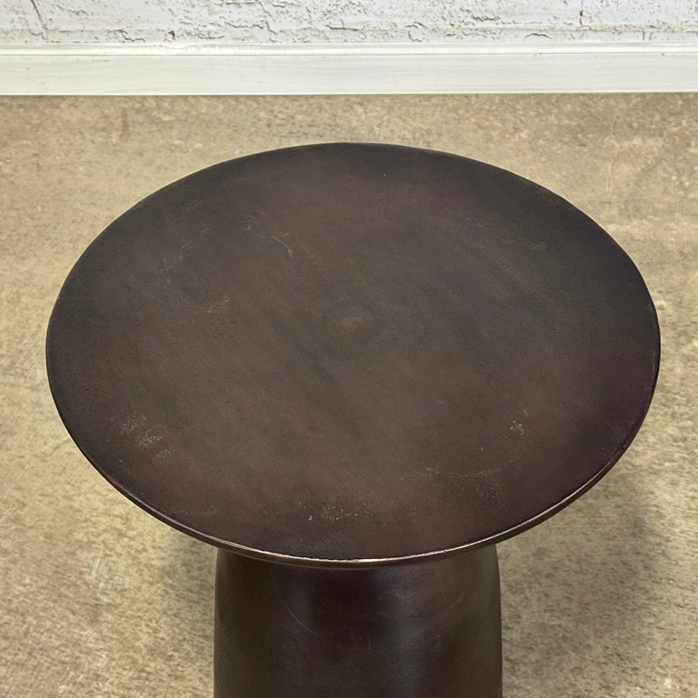 Wilhemina Cast Aluminum Side Table in Copper Finish
