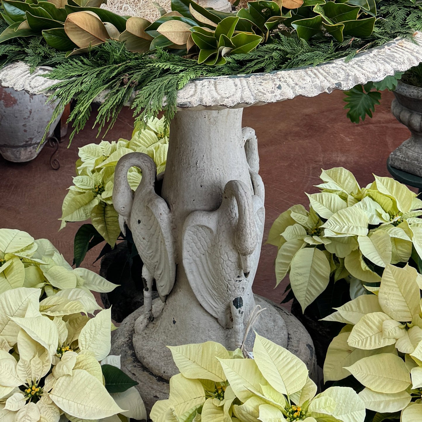 Antique Cast Iron Fountain with Swans