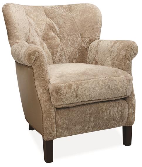 1547-01 Shearling & Leather Chair