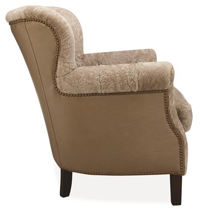1547-01 Shearling & Leather Chair