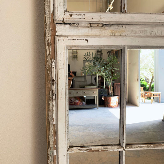 Antique Wood Frame Mirror